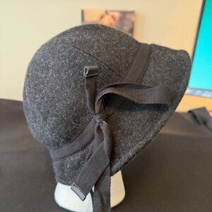 Adorable Dark Grey/Black Hat with Bow